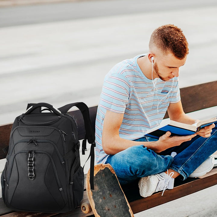 KROSER Laptop Rucksack Herren 18.4 Zoll Reise XXL BusinessRucksack Schwerlast Wasserdicht mit Hartge