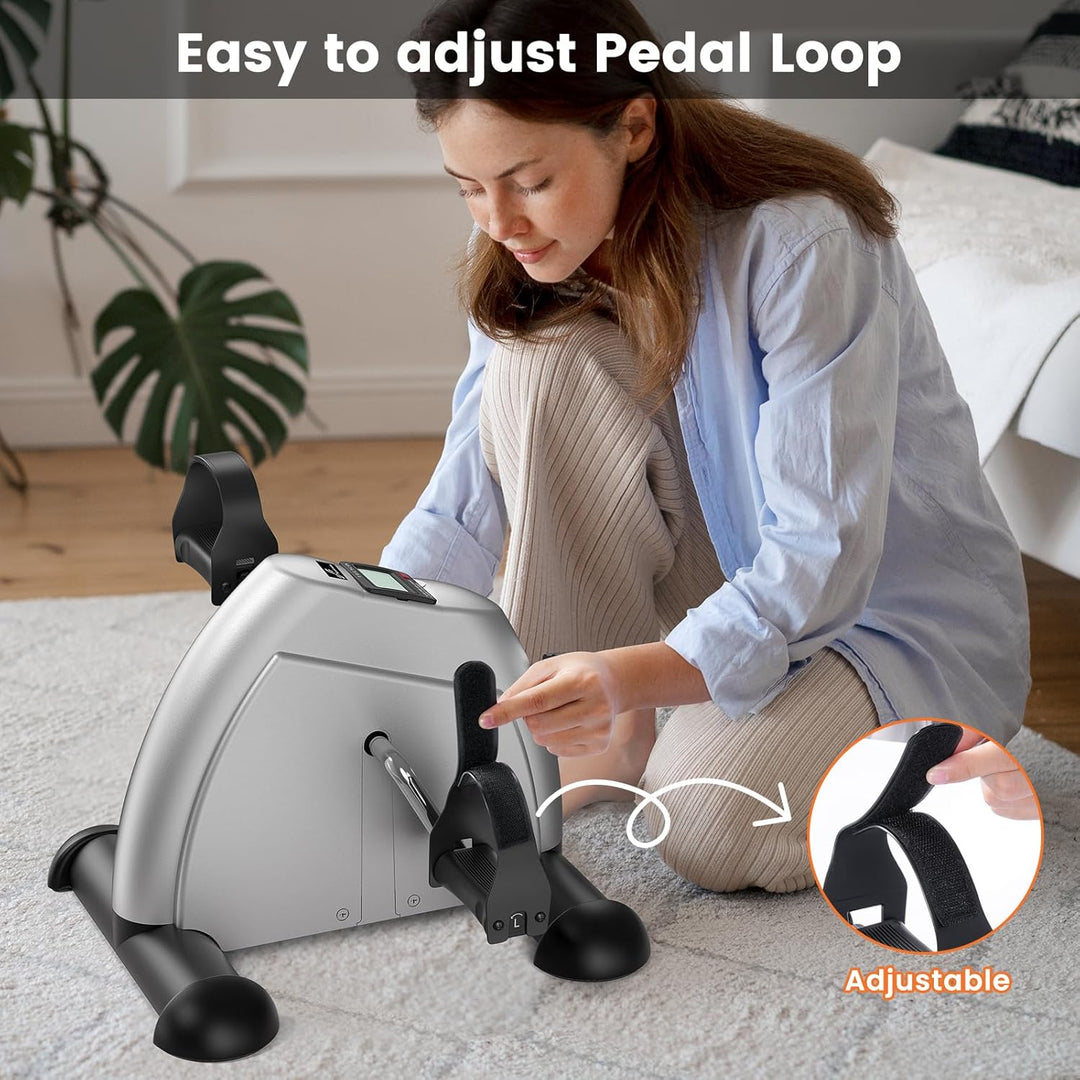 Sportneer Pedaltrainer für Senioren,Mini Heimtrainer mit LCD-Display, Fitnessgeräte für Zuhause – Ti