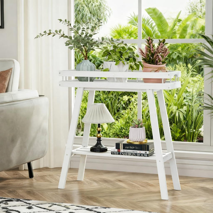 BAMBANG Pflanzenständer Blumenständer Pflanzenregal Blumenbank Breit Bambus für Innen,Blumenregal Bl