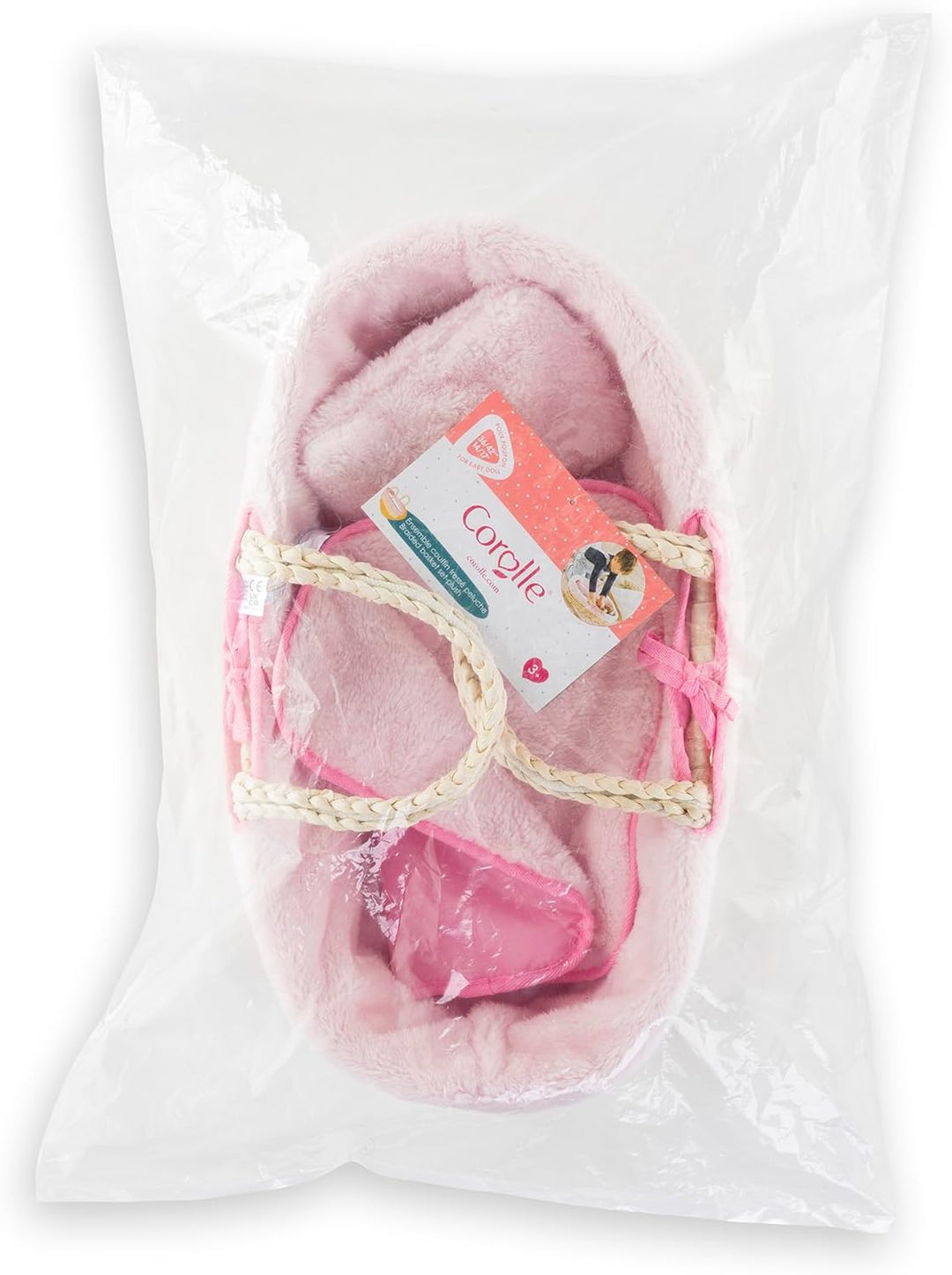 Corolle Mon Grand Poupon geflochtener Korb, Bett/Tragetasche mit Decke und Kissen für alle 36-42cm P