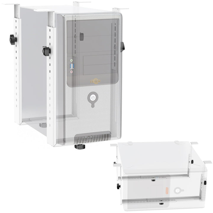 RICOO PC Halterung unter Schreibtisch Verstellbar Computerhalterung für Untertisch TRH02-W Computer