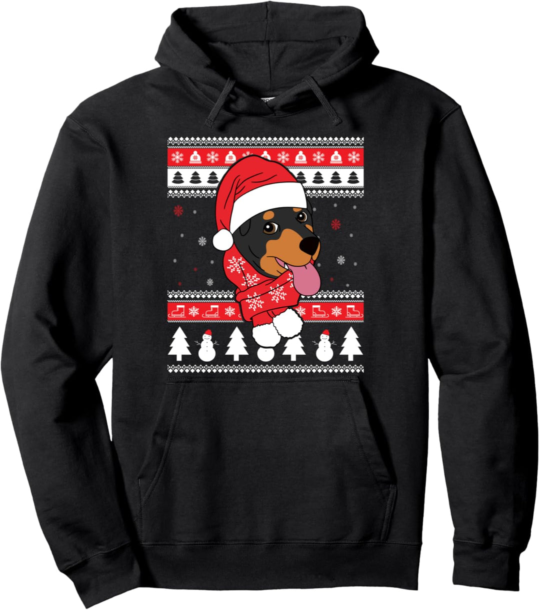 Rottweiler Lustiger Hund Hässliche Weihnachten Geschenk Pullover Hoodie