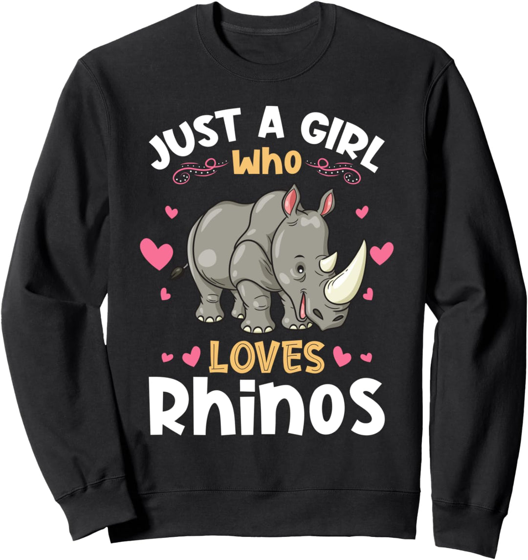 Just a Girl who Loves Rhinos Sweatshirt