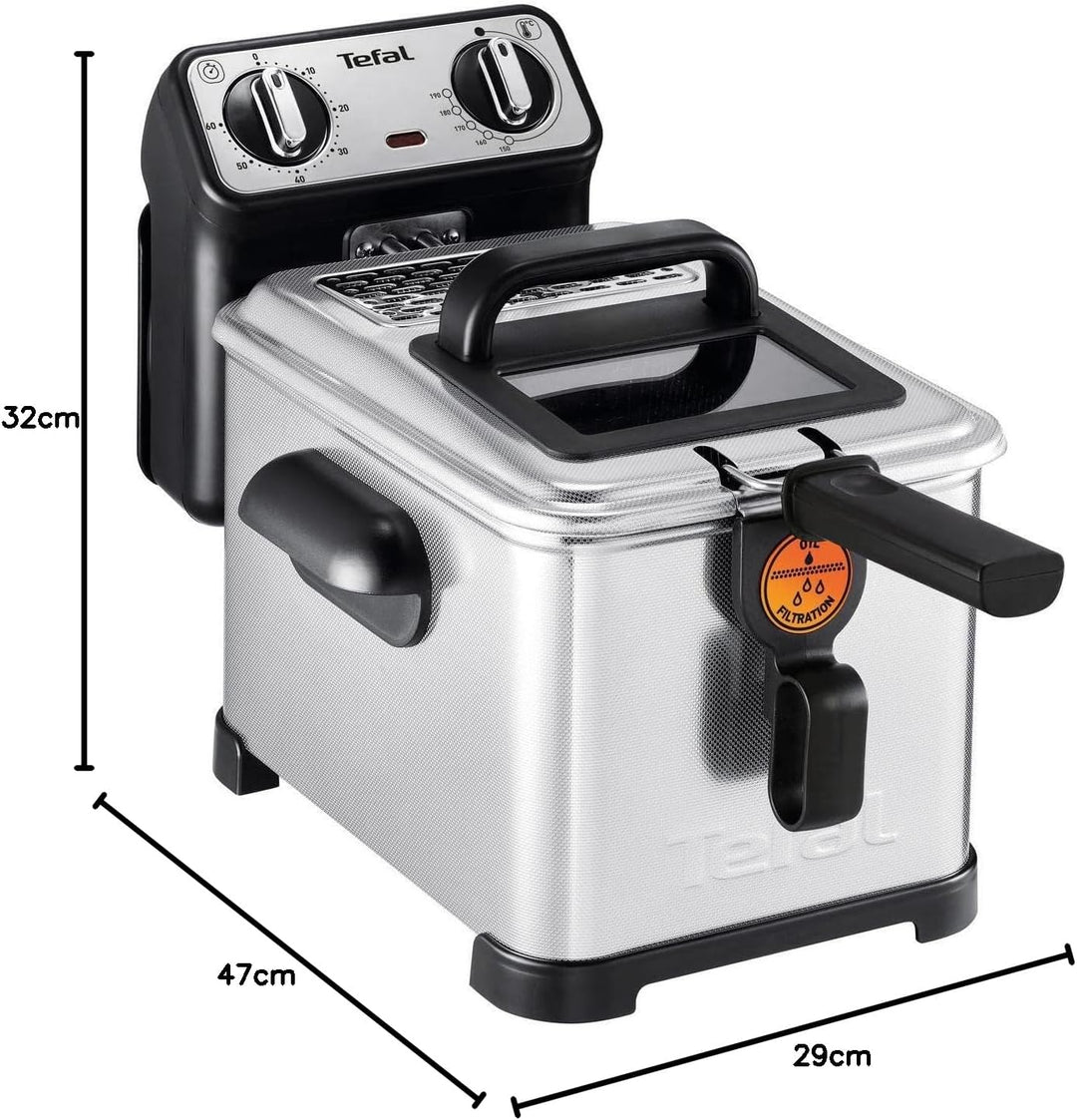 Tefal FR5101 Filtra Pro Inox & Design | 3,0 L | Premium Fritteuse | 2300 Watt | Semiprofessionelle F