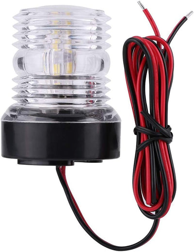 Bediffer 12V weisses LED-Ankerlicht von Marine Boat Yacht Navigation mit rundum weissem 360 ° weisse