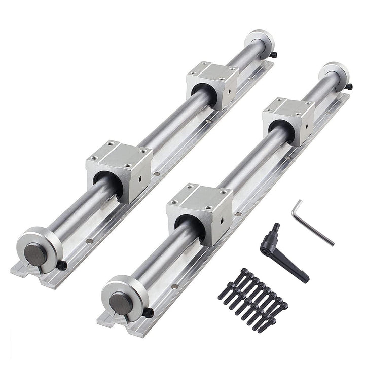 CNCMANS SBR25 800mm Linearführung 2 Stücke SBR25 Linearführungsschiene Linear Rail Guide mit 4 Stück
