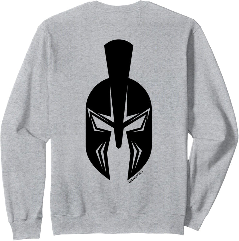 Gladiator Helm Grosser Spartaner Helm Gym Rücken Motiv Druck Sweatshirt