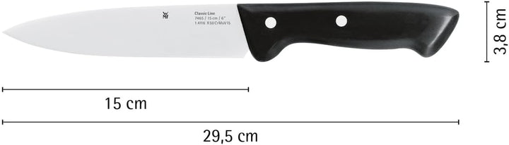 WMF Classic Line Kochmesser 29 cm, Spezialklingenstahl, Kunststoffgriff, Klinge 15 cm