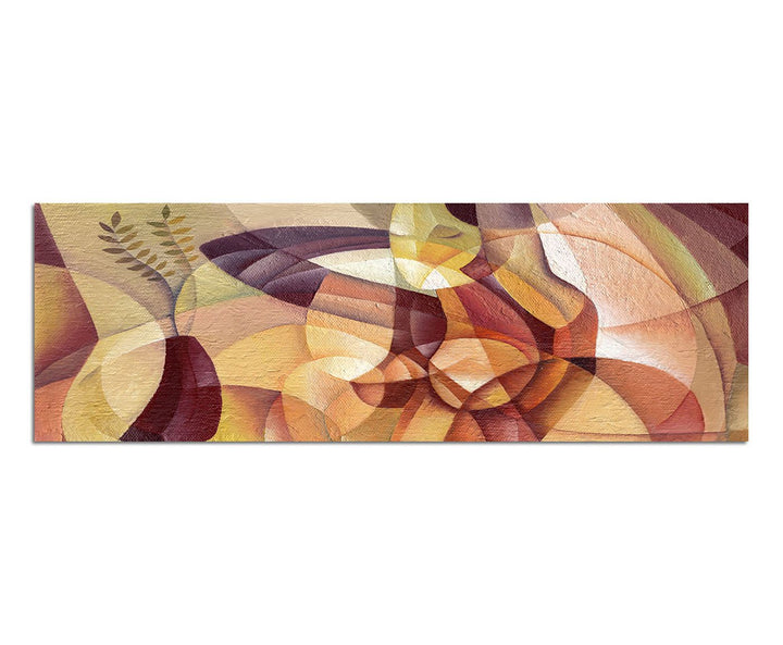 Paul Sinus Art Panoramabild auf Leinwand und Keilrahmen 150x50cm Gemälde Malerei Kubismus Portrait F