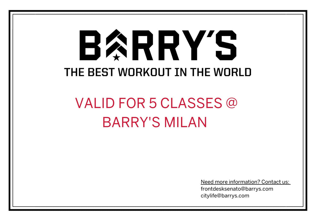 BARRY'S MILAN Klassen 5 Klassen Packung, 5 Klassen Packung