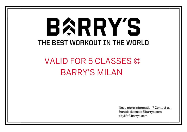 BARRY'S MILAN Klassen 5 Klassen Packung, 5 Klassen Packung