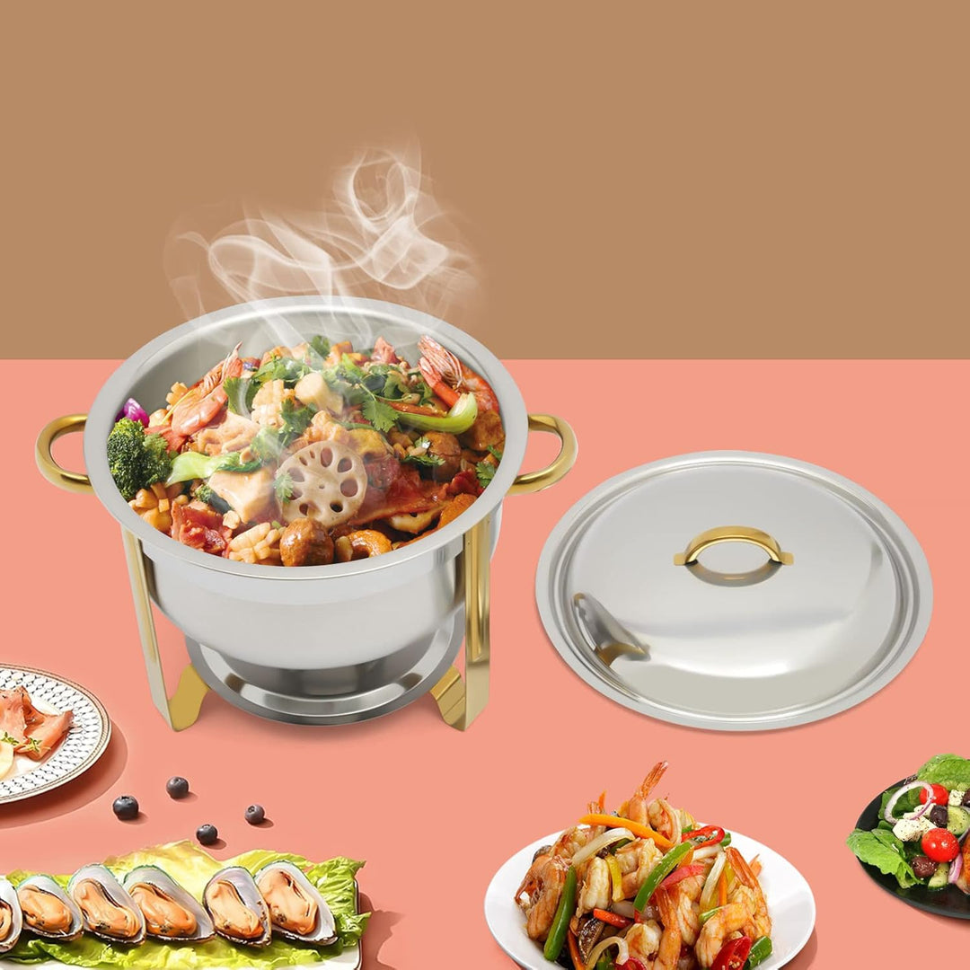 Chafing Dish Edelstahl Suppenwärmer Wärmebehälter Rund Warmhaltebehälter Chafing Dishes Suppentopf m
