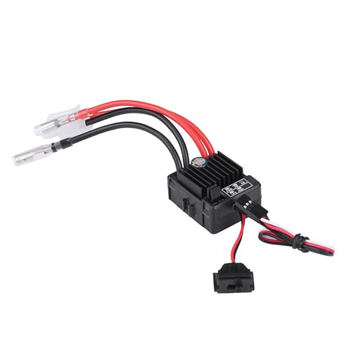 Pissente Brushed ESC 60A Wasserdichter Geschwindigkeitsregler mit Integriertem Kondensator für 1/10