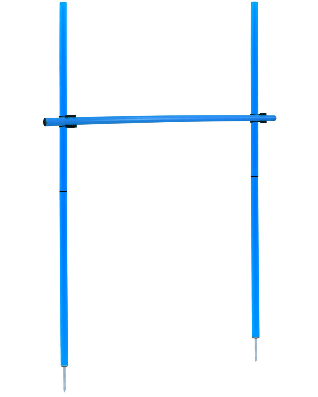 Hürdenset – Slalomstangen ø 32 mm, 100 cm mit Metallspitze & höhenverstellbarer Querstange – stabile