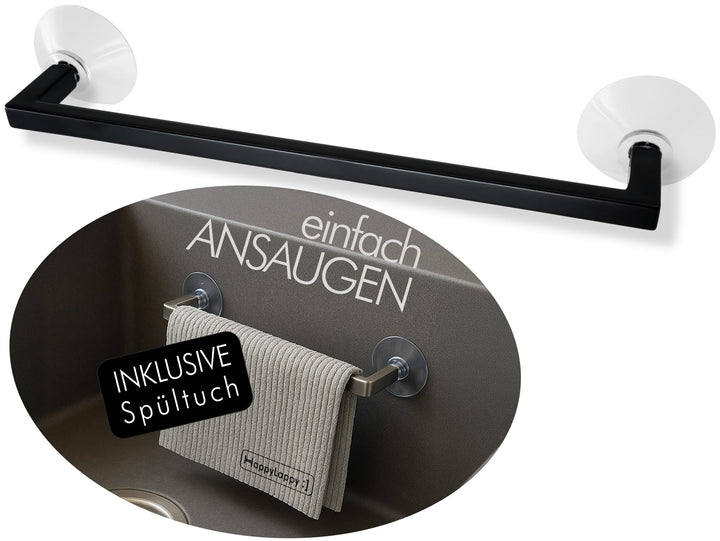 snagger HappyLappy Spültuchhalter inkl. Premium Schwammtuch | Lappenhalter für Spülbecken ohne Bohre
