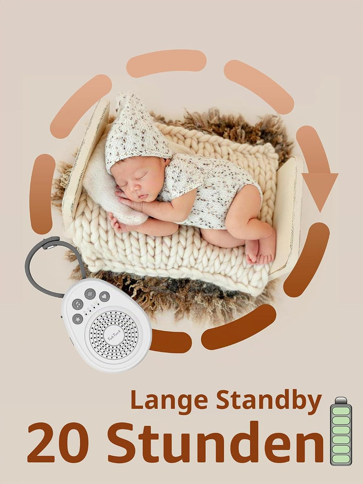 TakTark Weisses Rauschen Baby Tragbar mit Akku für Kinder &amp; Erwachsene, White Noise Machine Baby mit