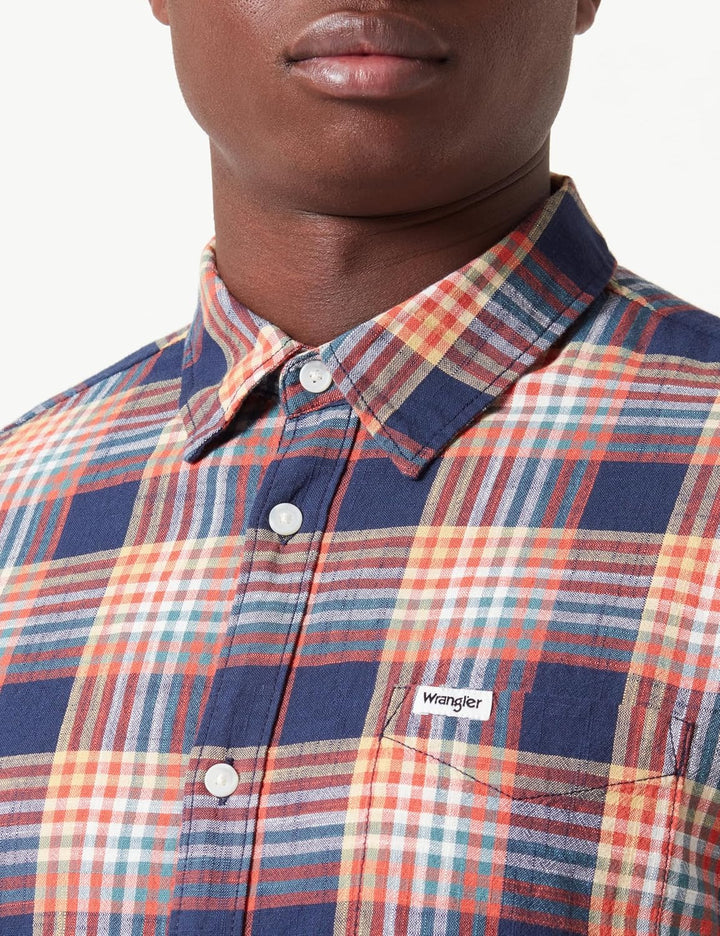Wrangler Herren Shirt M Navy, M Navy