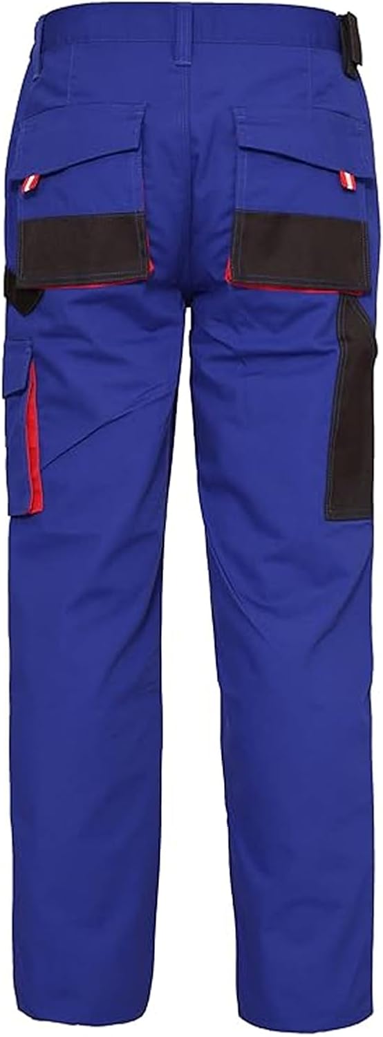 WORK IDEA Herren-Arbeitshose mit Oxford-Knietaschen, strapazierfähigem Canvas M Blau, M Blau