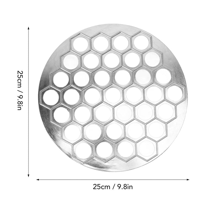 Pelmeni Form, 37 Löcher Russian Dumpling Maker aus Aluminiumlegierung, Silber, Ravioli Maker für DIY
