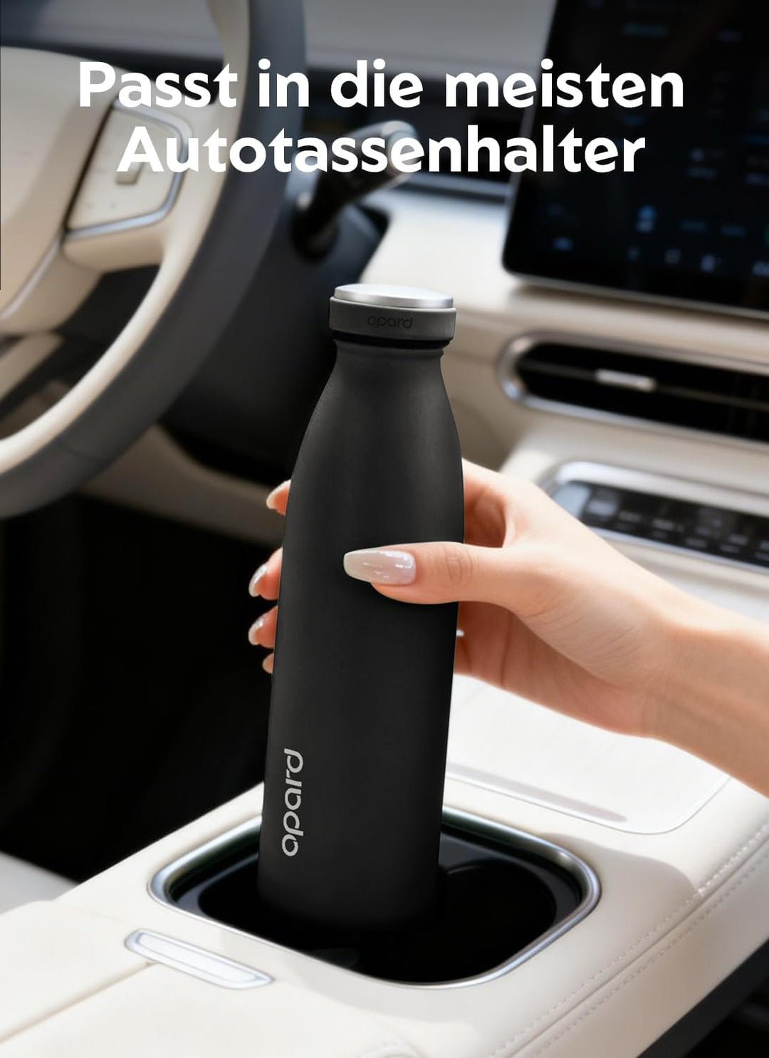 Opard Grip Thermosflasche 500ml, 36h Kalt &amp; 12h Heiss Trinkflasche Edelstahl, Trinkflasche Kohlensäu