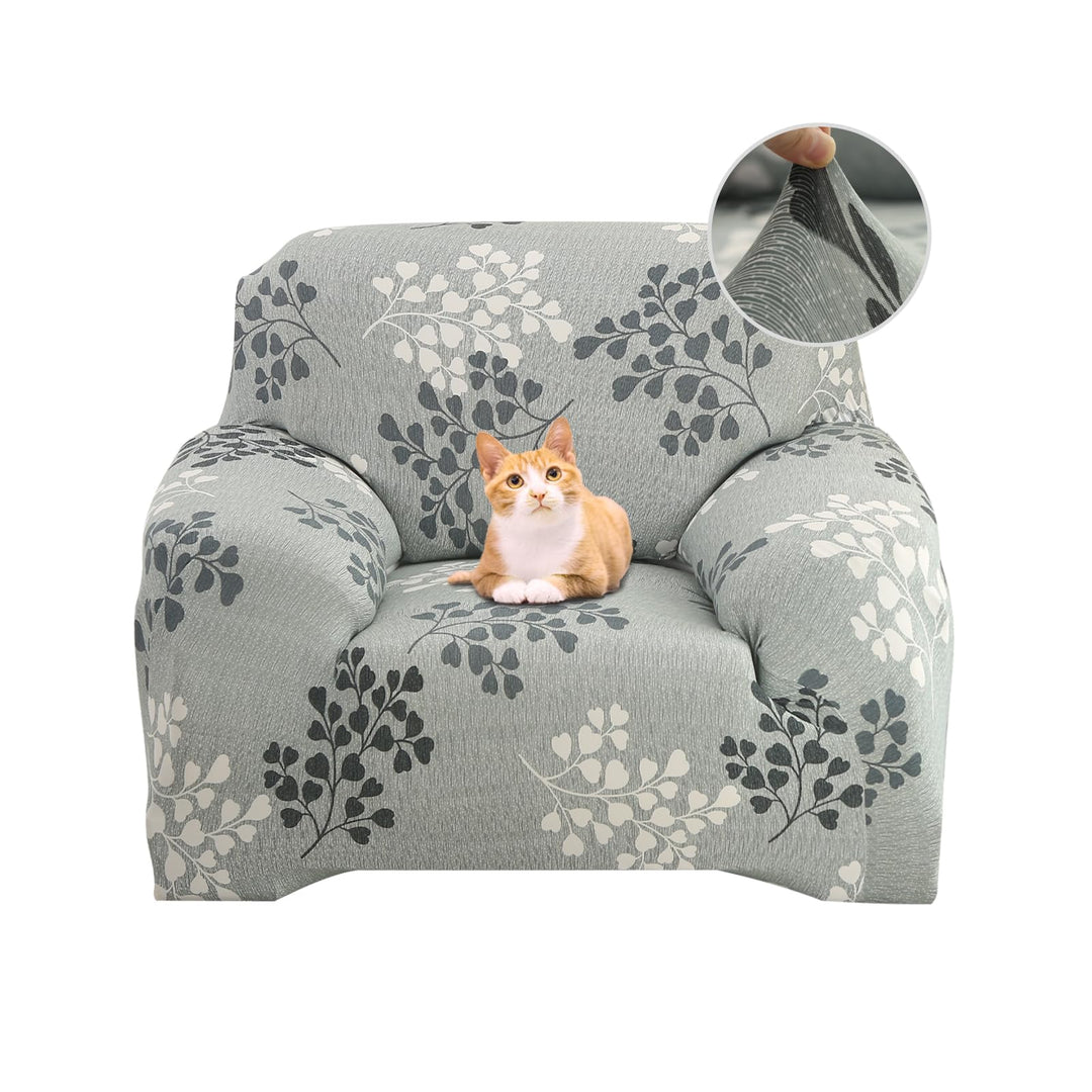 Jaotto Sofabezug 1 Sitzer Elastischer Stretch Spandex Sofa Überwürfe Sofahusse Antirutsch Waschbar S