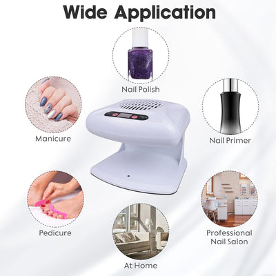 Air Nail Dryer mit automatischem Sensor, 300 W Timing Air Nail Fan Föhn für beide Hände und Füsse, w