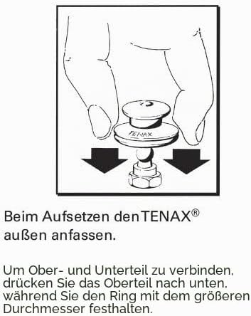 New Marine 10 Stück TENAX Oberteile, gross + 10 TENAX Blechschrauben 4,2 x 16mm + 1 TENAX Schlüssel
