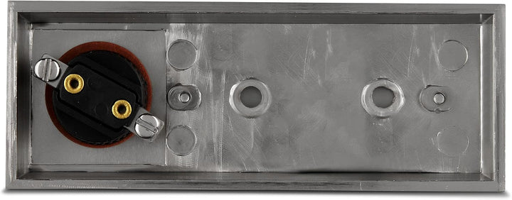 REV 0504361555 Türklingel, Haustür - Klingelplatte (Metall), max. 42V AC/DC 2A , silbern rechteckig,