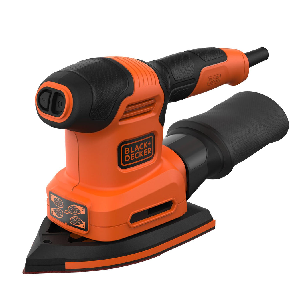 Black+Decker 4-in-1 Multischleifer (Schwingschleifer-, Dreiecksschleifer-, Exzenterschleifer- und Fi