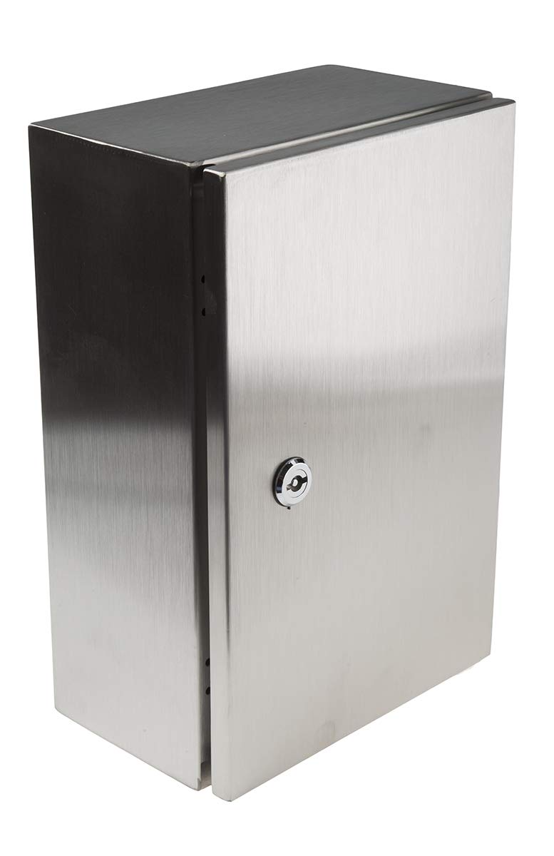 RS PRO Edelstahl Wandgehäuse IP66, HxBxT 500 mm x 400 mm x 250mm