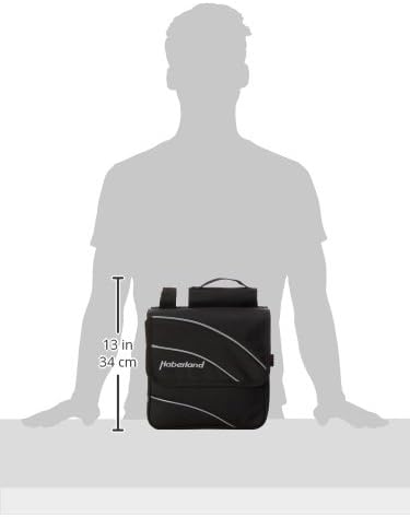 Haberland Kim Doppeltasche 28 x 28 x 11 cm Schwarz, 28 x 28 x 11 cm Schwarz