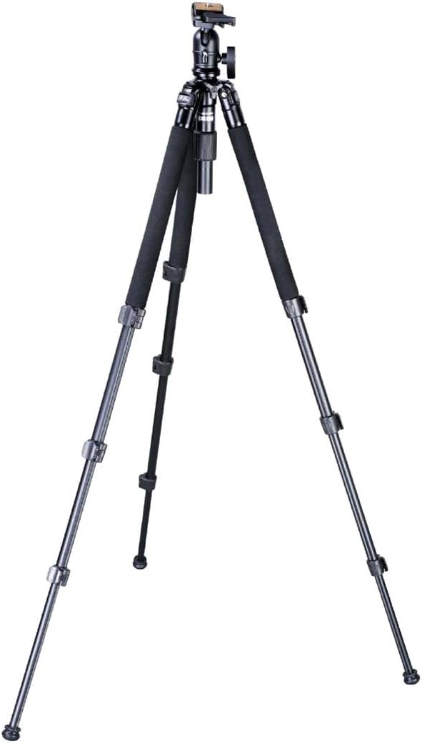 Dreibein-Stativ FT-6662A mit Kugelkopf und Schnellwechselplatte, Höhe 158cm + Transporttasche