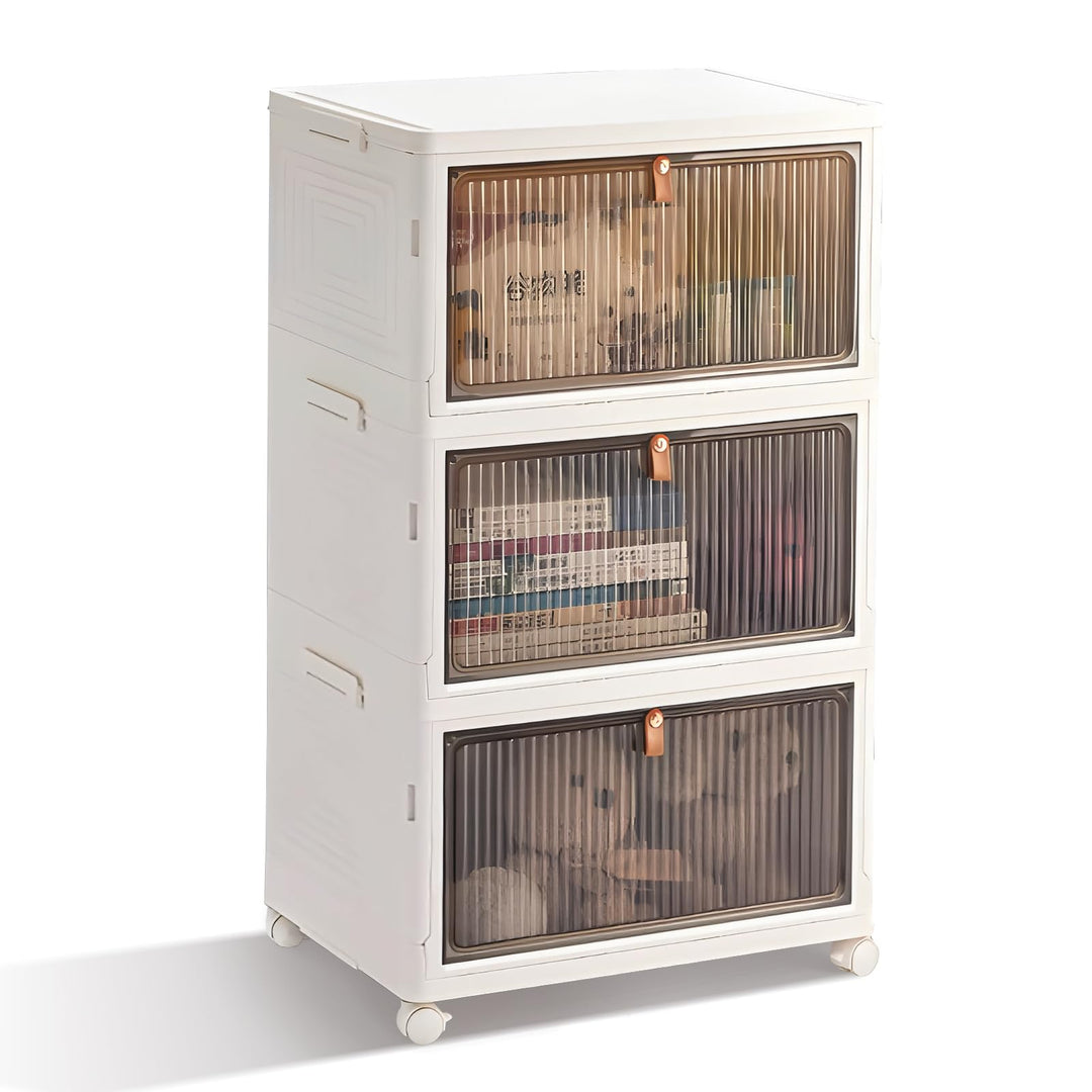 BTGGG 3 Tier Aufbewahrungsbox mit Deckel, 20L*3 Kunstoffboxen Aufbewahrungsboxen Stapelbar Plastikbo