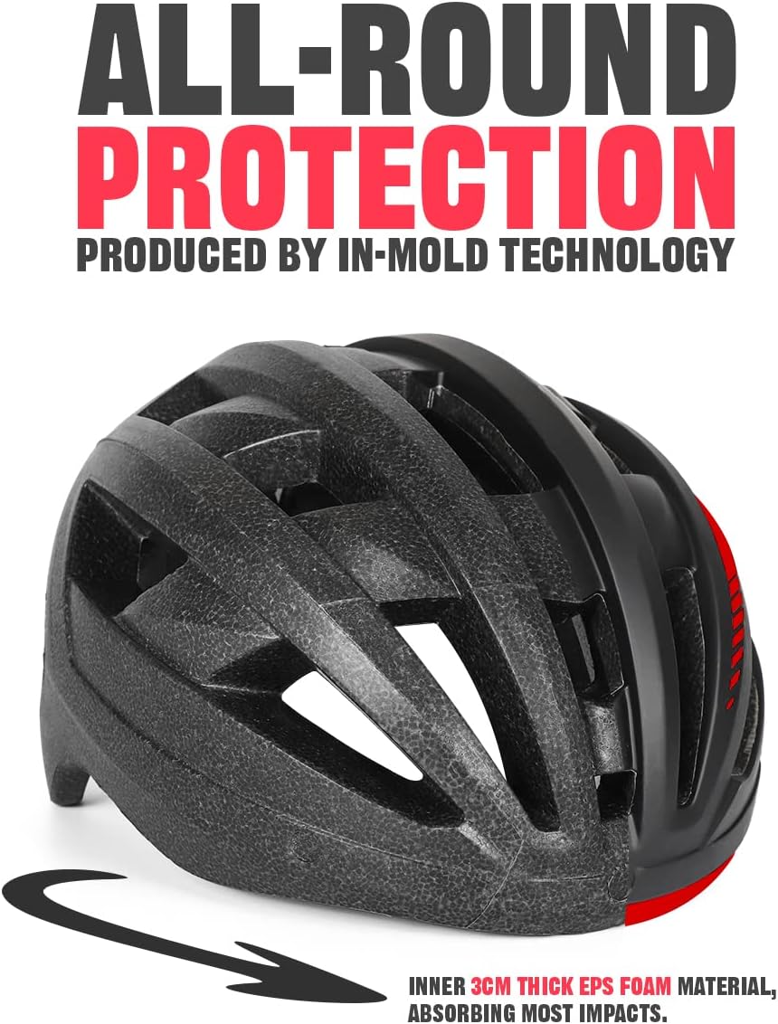 VICTGOAL Fahrradhelm Herren Damen MTB Helm mit Abnehmbarer Magnetische Schutzbrille Visier Atmungsak