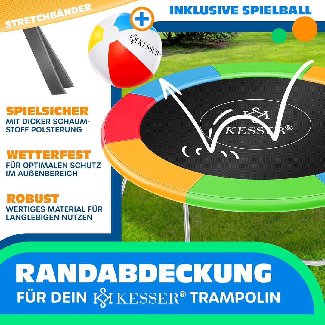 KESSER® - Trampolin Randabdeckung Ø 244, 305, 366, 426 cm, 30cm breit 100% UV-beständig reissfest Fe
