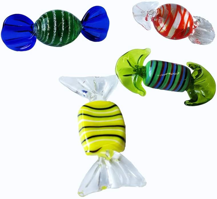 24 Stück handgefertigte Glasbonbons im Vintage-Stil aus Muranoglas, für Zuhause, Party, Hochzeit, We