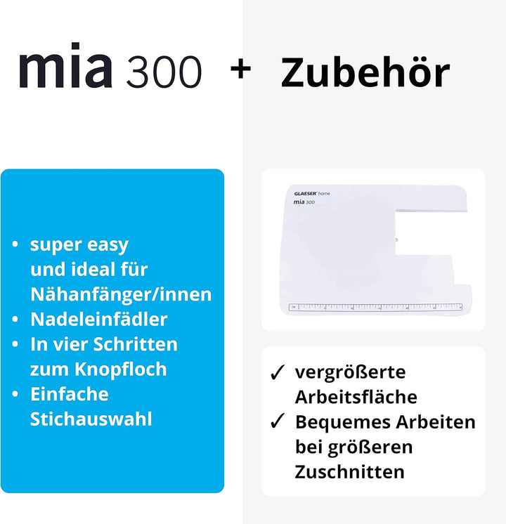GLAESERhome Nähmaschinen Bundle | Anfänger & Overlock | Einfache Handhabung | Digitale Nähmaschine (
