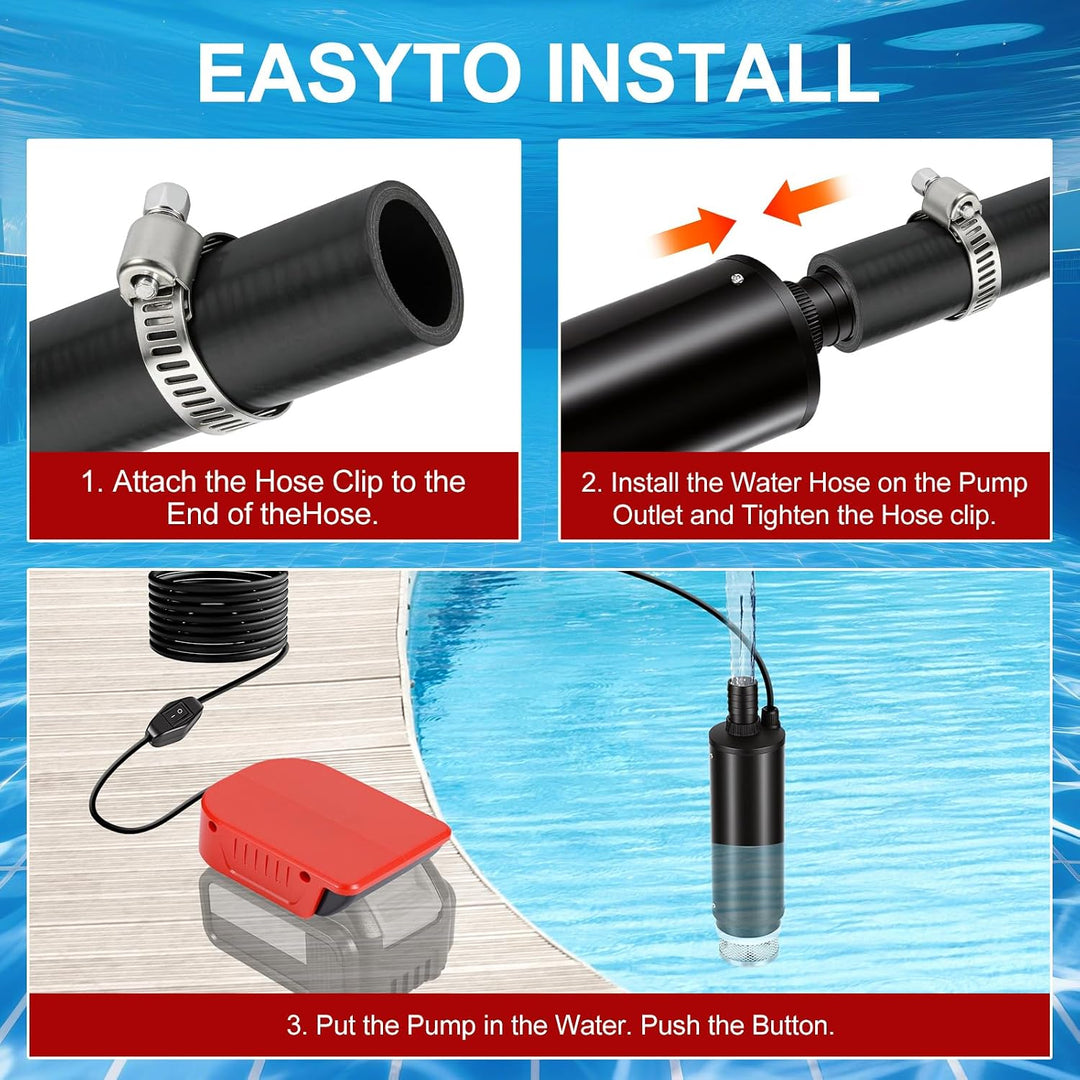 Akku Wasserpumpe für Einhell 18V Akku 30L/min Tragbare | Wasserpumpe &amp; Sumpfpumpe Wasserpumpe Akku S