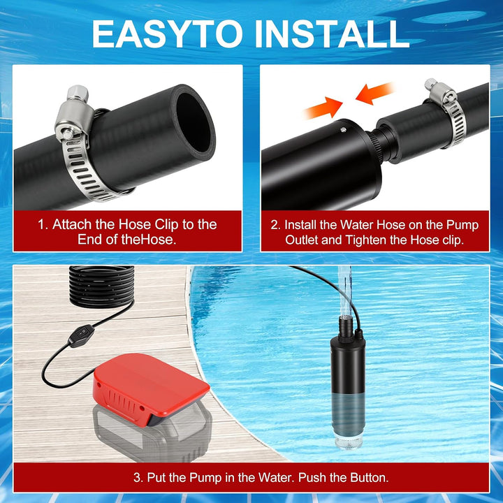 Akku Wasserpumpe für Einhell 18V Akku 30L/min Tragbare | Wasserpumpe &amp; Sumpfpumpe Wasserpumpe Akku S