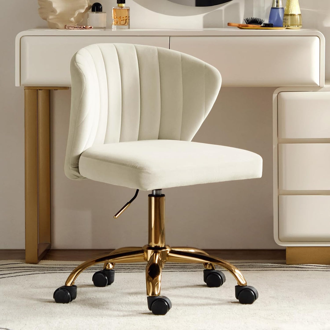 HULALA HOME Bürostuhl, Computerstuhl, Schminkstuhl aus Samt, moderner Schreibtischstuhl mit drehbare