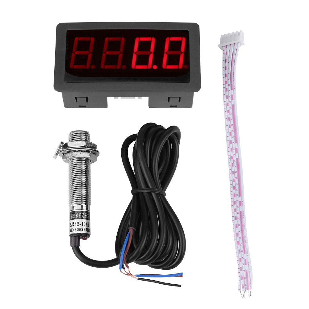 4 Digital LED Display Tachometer Drehzahlmesser RPM Geschwindigkeit Meter Panel Induktive Hall NPN S