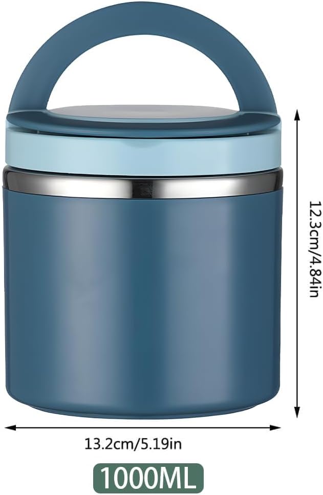 1 L Thermobehälter für Essen, Thermo Lunchbox Warmhalten Essen Edelstahl Speisebehälter Thermobehält
