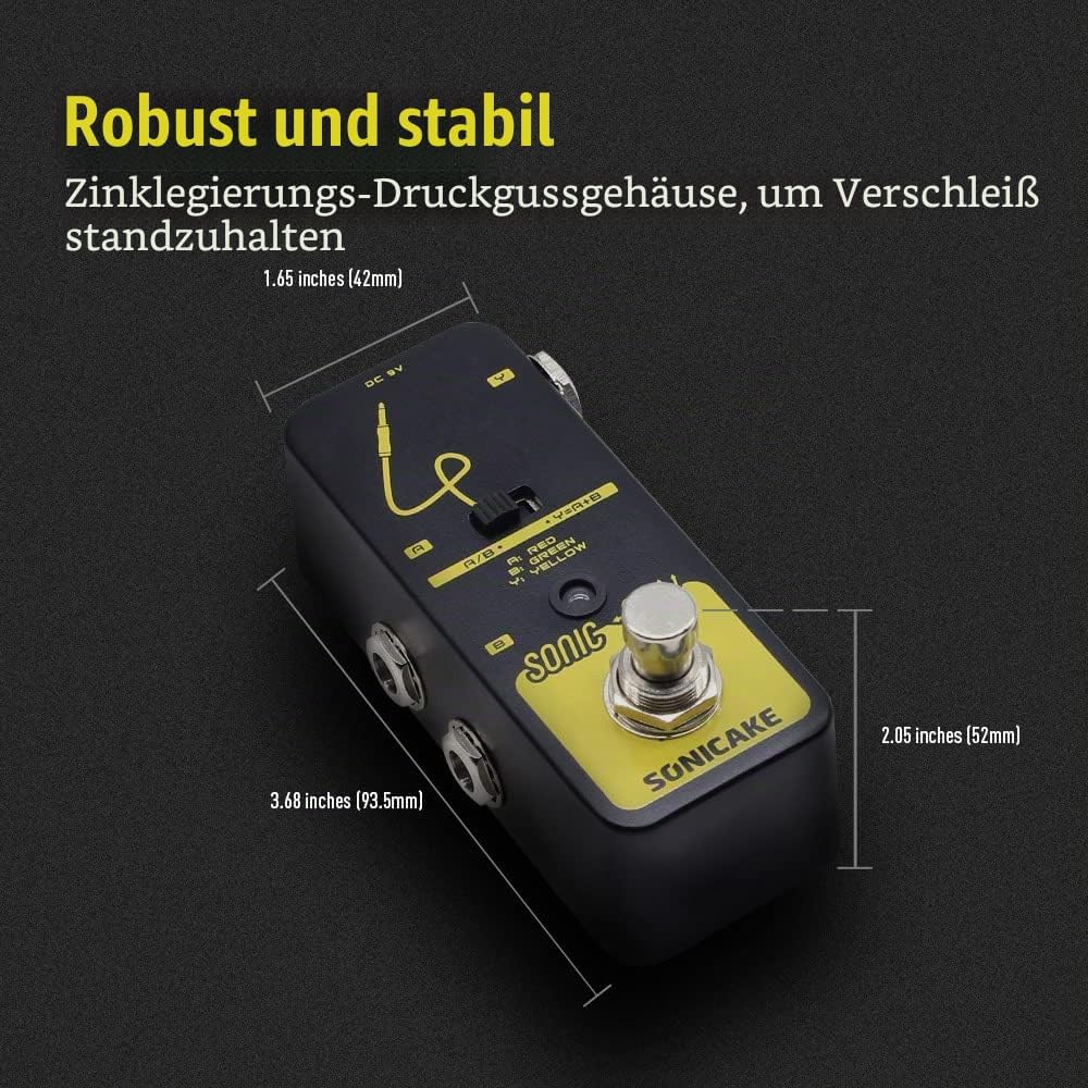 SONICAKE Sonic ABY Gitarre Effektpedal AB Box Line Selector True Byapss, ABY