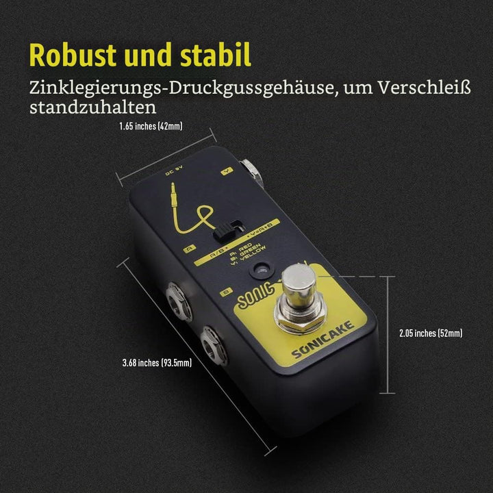 SONICAKE Sonic ABY Gitarre Effektpedal AB Box Line Selector True Byapss, ABY