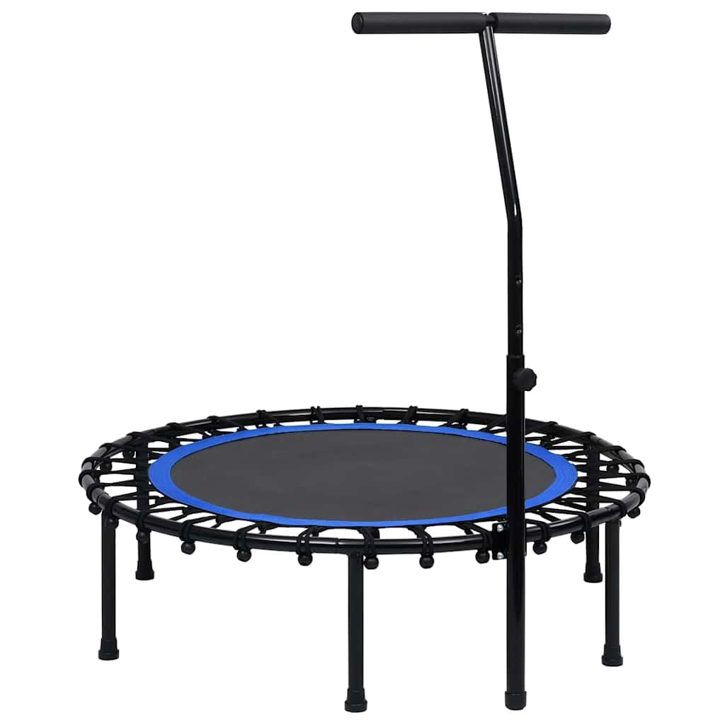 vidaXL Fitness Trampolin mit Griff 30 Bungee-Kabel T-Bar-Griff Sport Jumping Minitrampolin Training