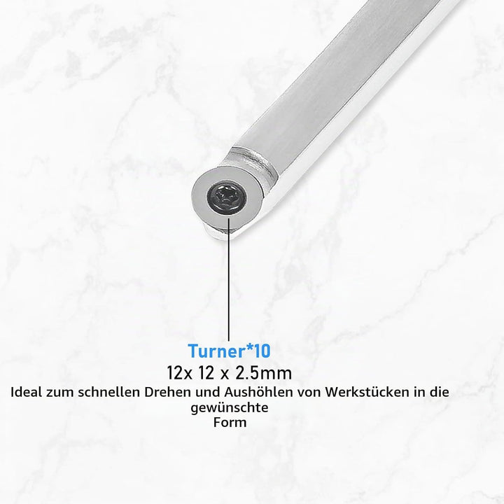 10 Stück Rund Hartmetall Wendeschneidplatten für Drehmeissel, CNC Hartmetall Einsatzschneider für Ho