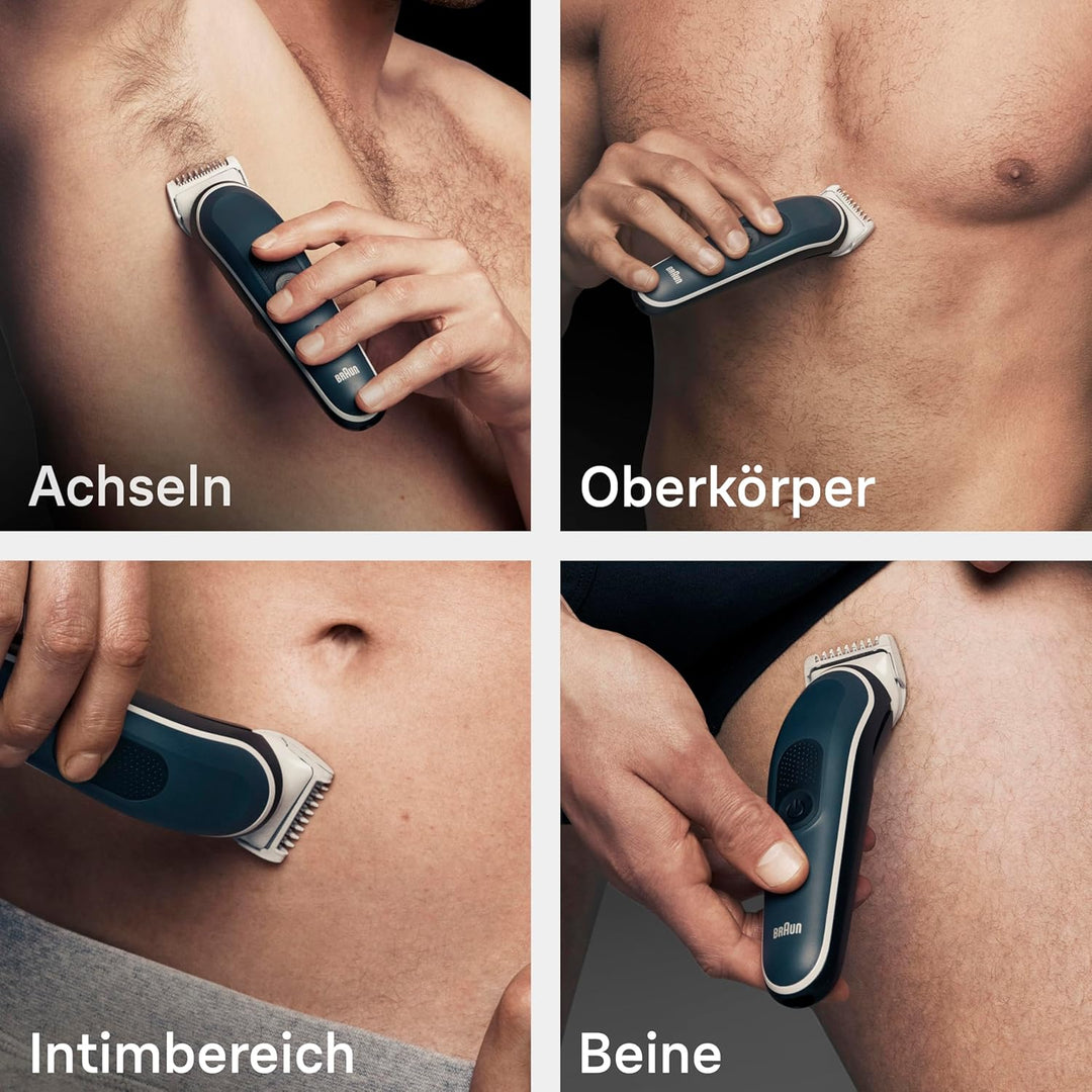 Braun Series 7 Flex mit Reinigungsstation, Trimmer & Rasierer Herren Elektrisch, silber + Bodygroome