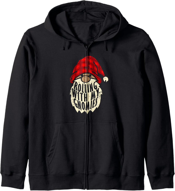 Funny Elf Beard Christmas Gnomies Matching Family Pajamas Kapuzenjacke