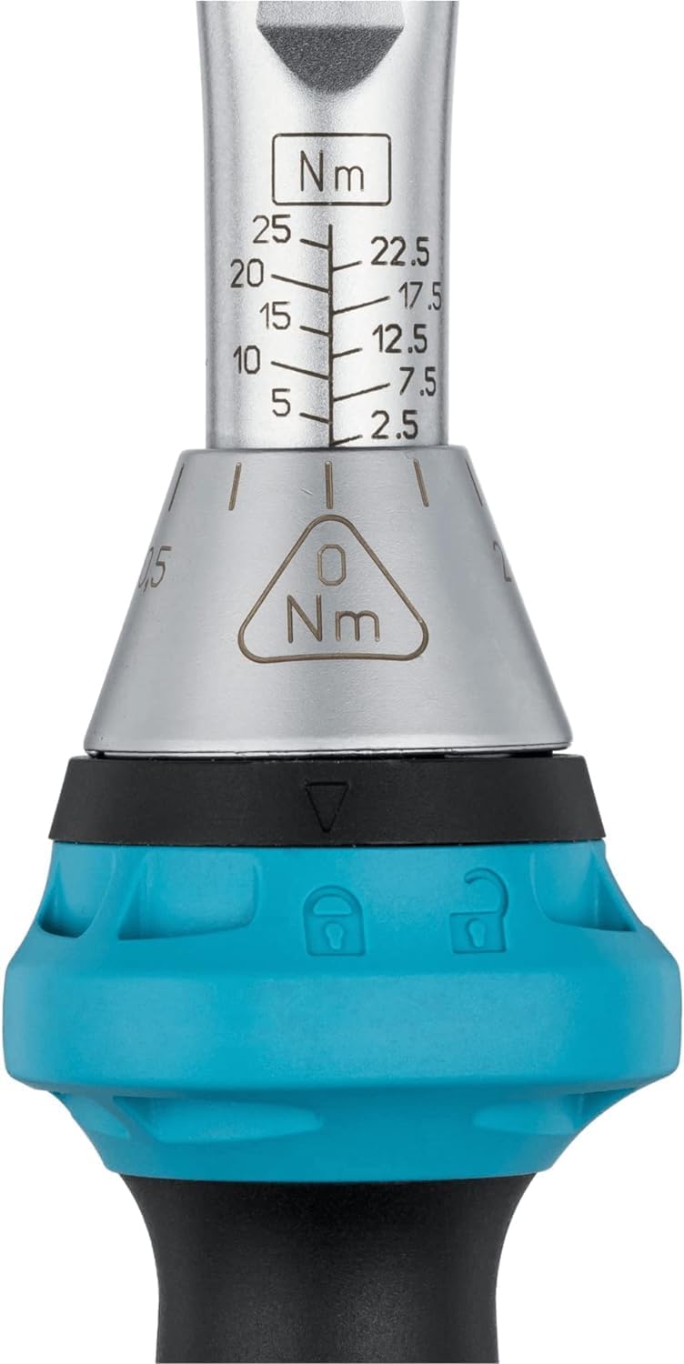 HAZET Drehmomentschlüssel 5108-3CT | Abtrieb: Vierkant 6,3 mm (1/4 Zoll), Toleranz: 3 %, 20 Zähne (B
