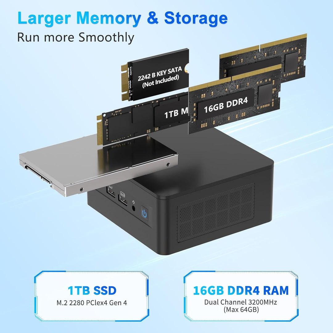 Intel NUC 13 PRO NUC13ANHi5 Arena Canyon, 16 GB RAM, 1 TB SSD, Intel Core i5-1340P, Windows 11 Pro M